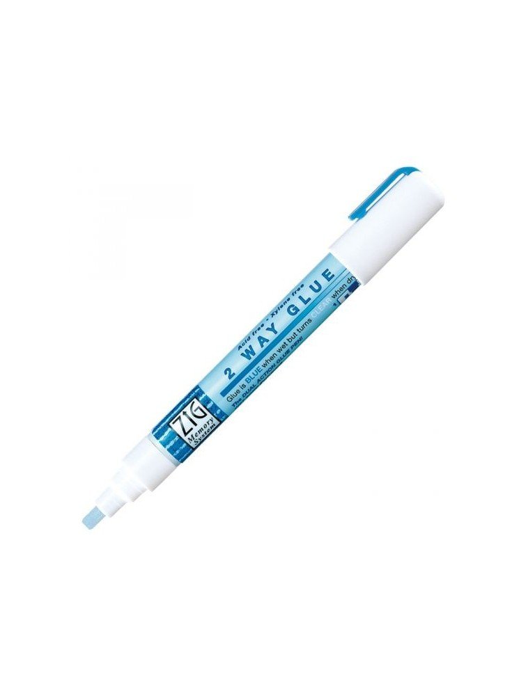 Stylo colle Zig pointe calligraphie 5 mm - 2 way glue - Kuretake