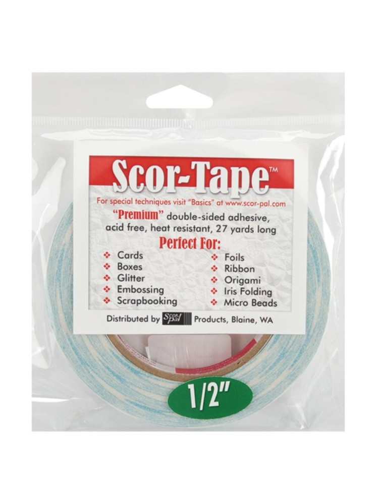 Scor-tape 6.4 mm - double face - 1/2"