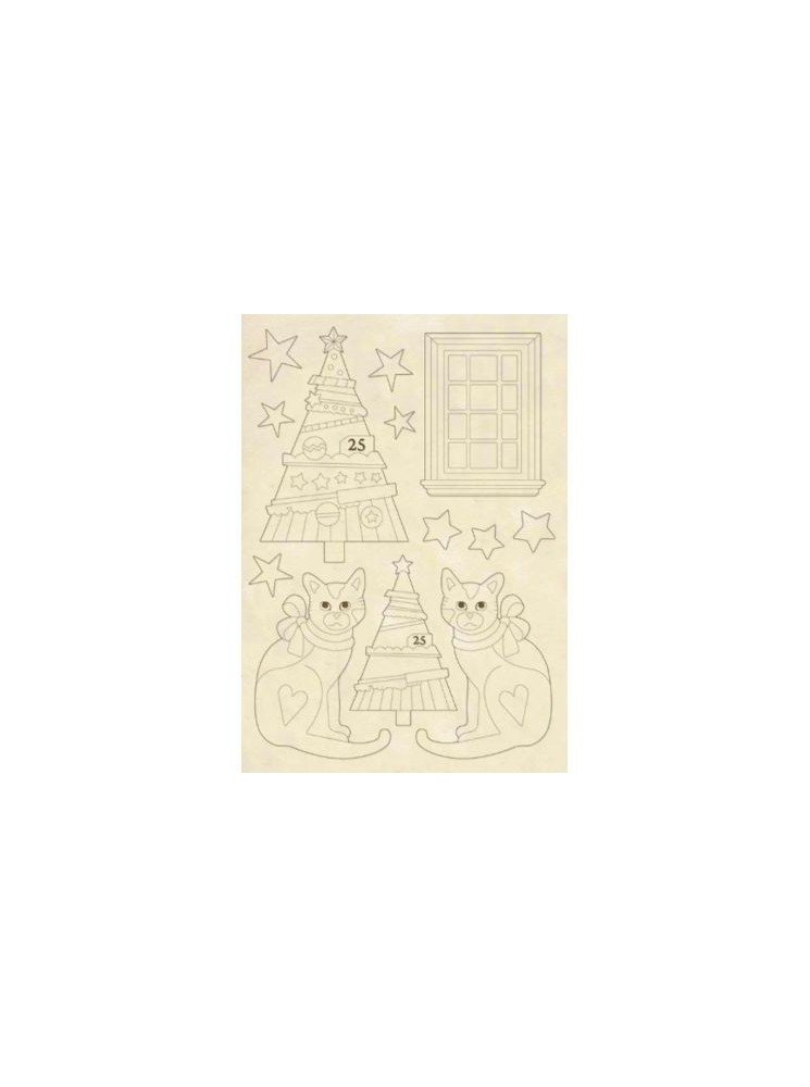 Sapins et chats - Make a wish - Stamperia