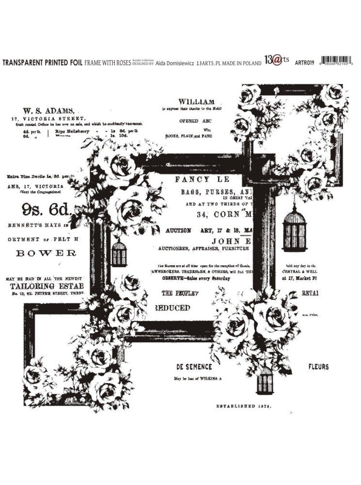 Transparent - Frame with Roses - Collection Rosalie - 13 @rts