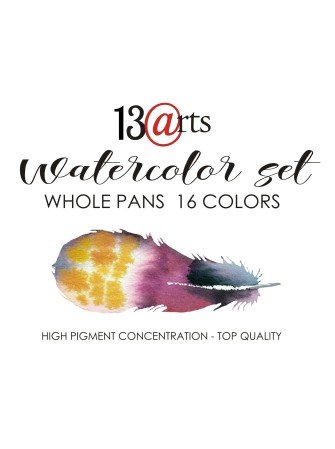 Palette de 16 aquarelles -...