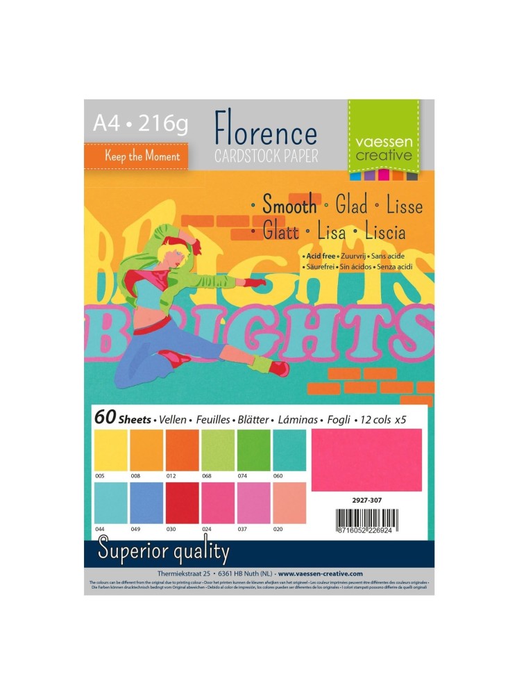 Bright - Pack papiers Florence  lisses A4