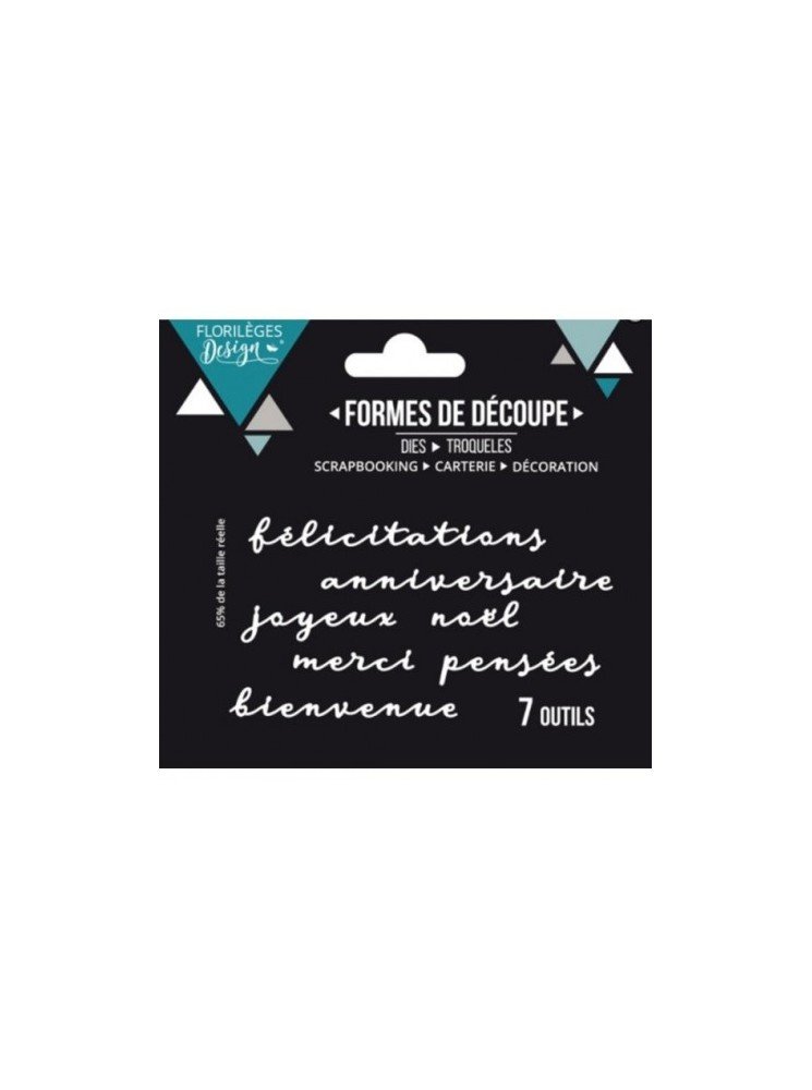 Mots de carterie - dies - matrice de découpe - Florilèges