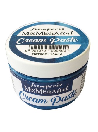 Cream paste bleu métalisé - Stamperia