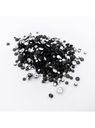 Demi perles brillantes transparente noire - Moda scrap