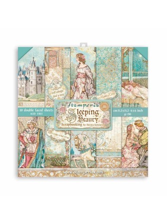 Pack papiers 15 x 15 cm - Sleeping Beauty - Stamperia