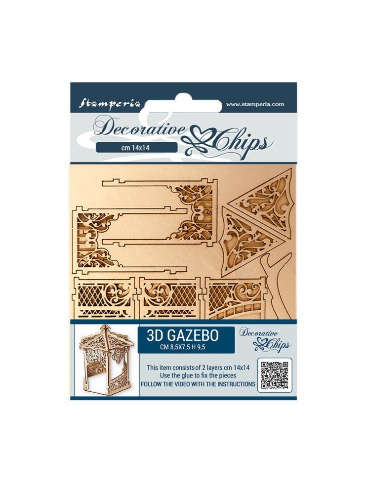 3D Gazebo - Collection Sleeping Beauty - Chips decorative - Stamperia