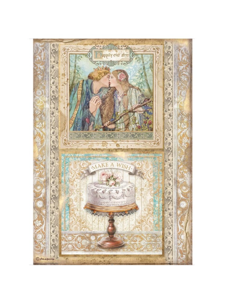Feuille de riz "cake frame" - Collection Sleeping Beauty - Stamperia