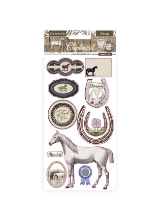 Chipboard  -  Horses - Romantic Collection - Stamperia
