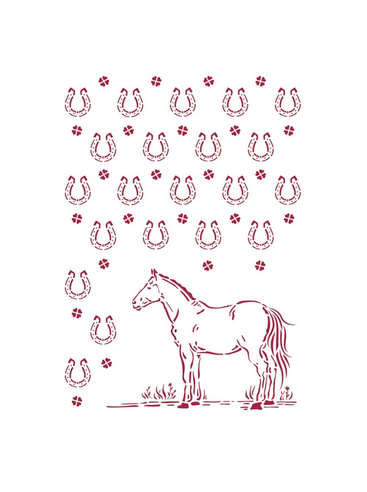 Horseshoes pattern - collection Horses - Stamperia