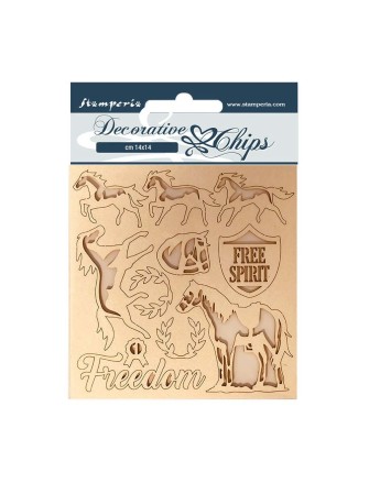 Horses freedom - Romantic Collection Horses  - Chips decorative - Stamperia
