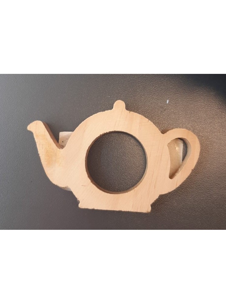 Anneau de serviette cafetière en bois - Artemio