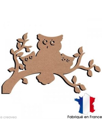 3 chouettes en bois - Gomille