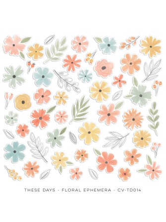 Die cut fleurs- Collection "These Days" - Cocoa vanilla