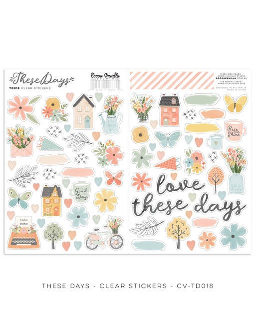 Stickers clear- Collection "These Days" - Cocoa vanilla