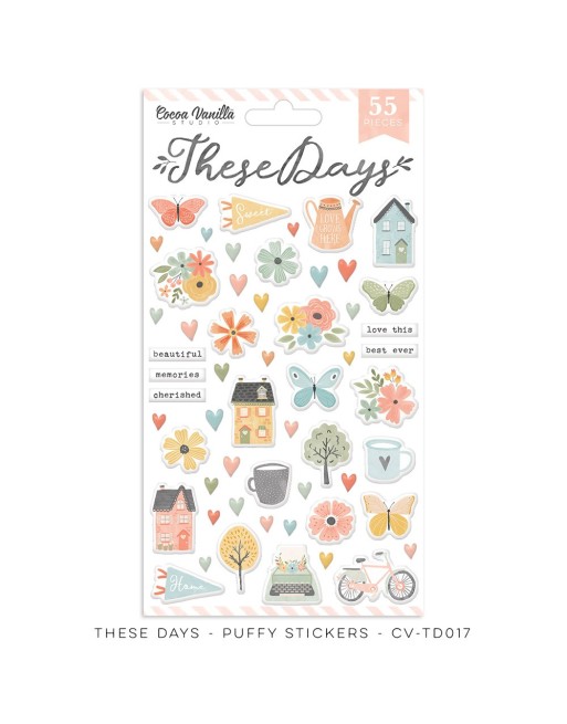 Stickers puffy- Collection "These Days" - Cocoa vanilla