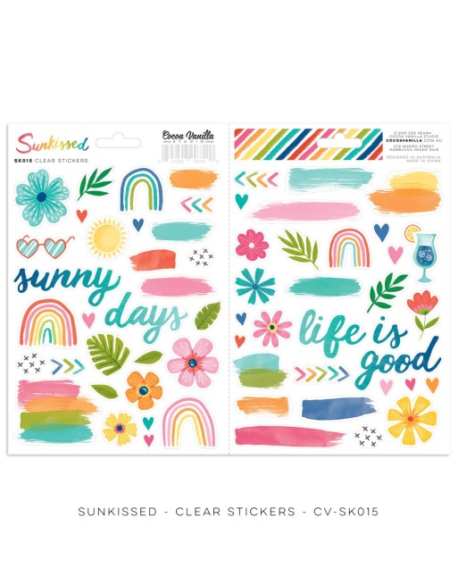 Stickers clear- collection "Sunkissed" - Cocoa Vanilla