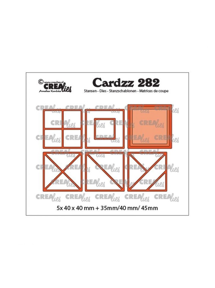 Cardzz élément carrés - matrice de découpe - dies - Crealies