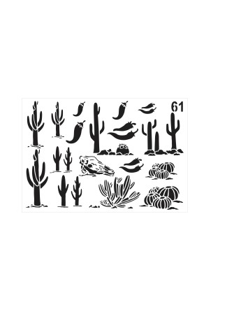Gabarit décors Cactus n°61 - Easy scrap