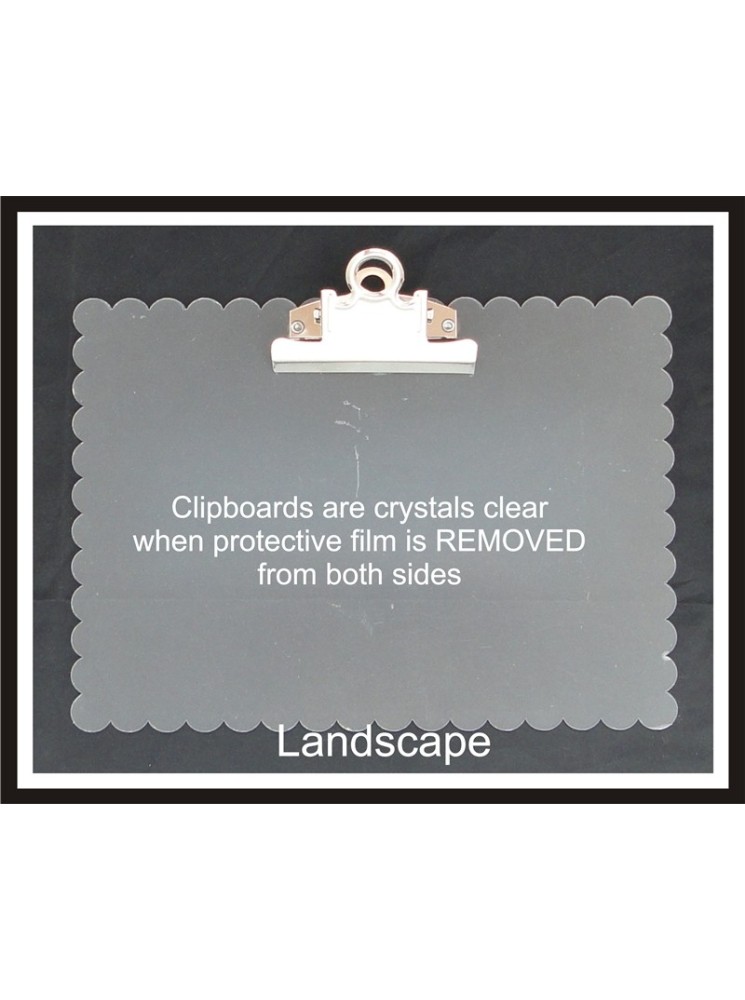 Porte note à pince acrylique transparent - rectangle - Clear Scrap