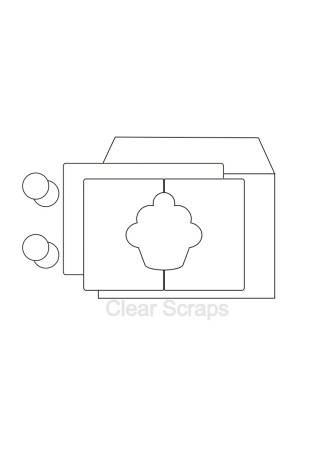 Carte plexi transparent - Cupcake - Send it - Clear scrap