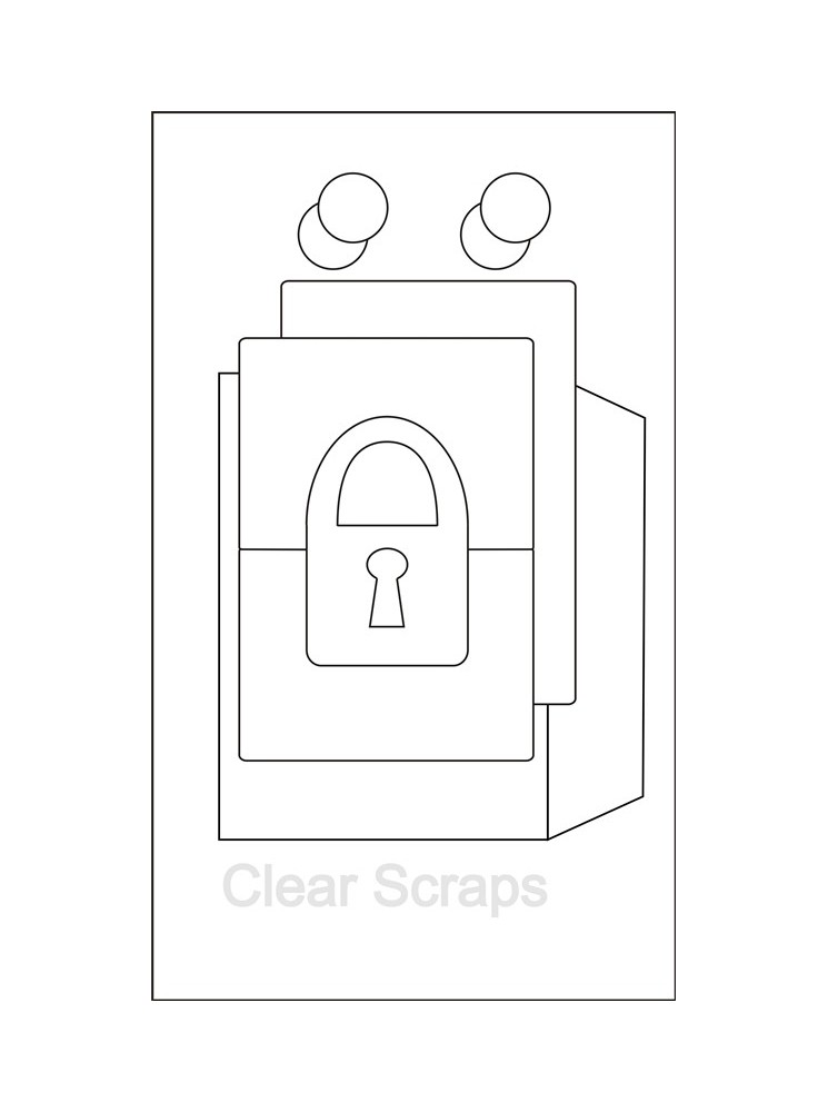 Carte plexi transparent - Lock - Send it - Clear scrap