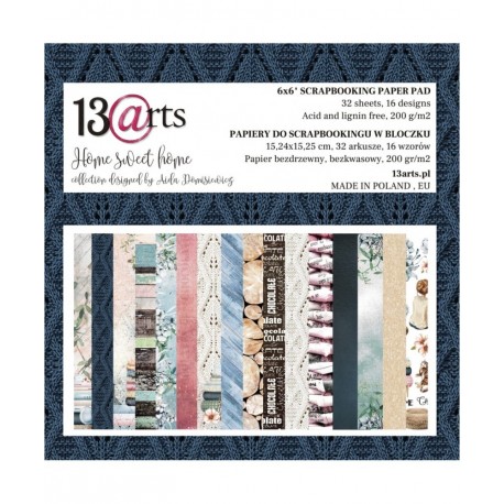 Pack papiers 15 x 15 cm - Collection "Home sweet home - 13 @rts