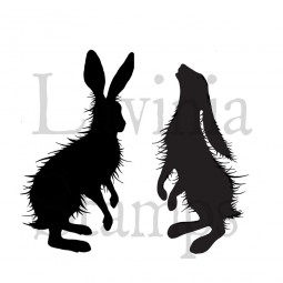 Woodland Hares - tampon...
