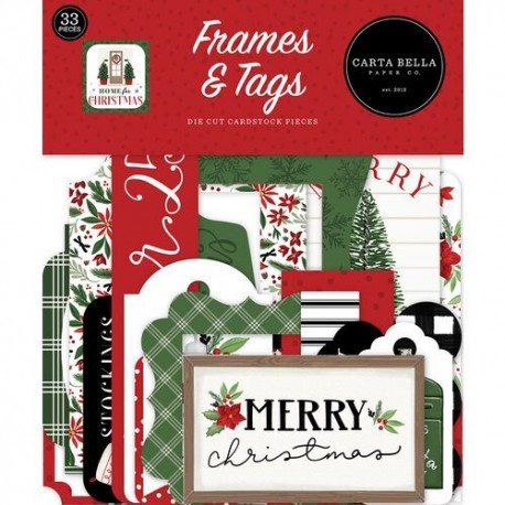 Frames & tags - collection "Home for Christmas"  - Carta Bella