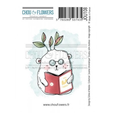 Tampon cling - Doudou câlin studieux - Collection "Journal chromatique" - Chou & Flowers