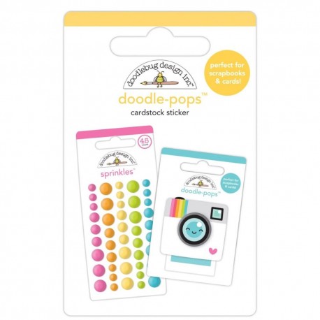 Minis - Doodle-pops - Stickers cardstock 3 D - Doodlebug Design Inc