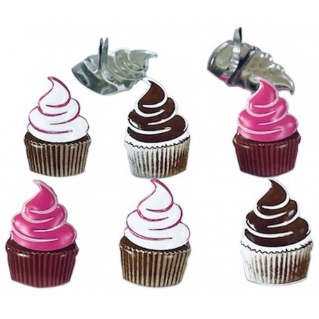 12 attaches parisienne - Cupcake - Eyelet Outlet & brads