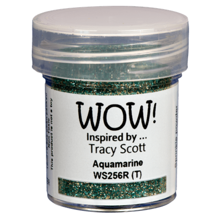 Aquamarine : poudre embossage wow Aquamarine : poudre embossage wow