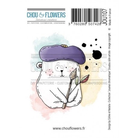 Tampon cling - Doudou câlin artiste - Collection "Journal Chromatique" - Chou & Flowers
