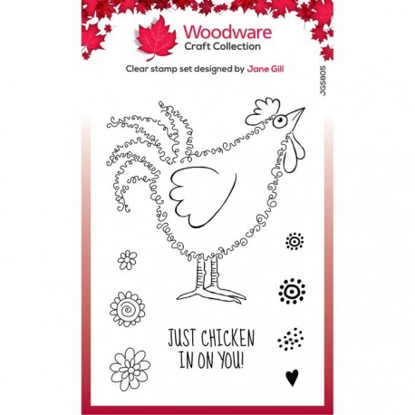 Tampon clear : Clara the Chicken - Woodware Craft Collection