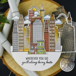 Wherever you go frame cut - dies - matrice de découpe - Hero Arts