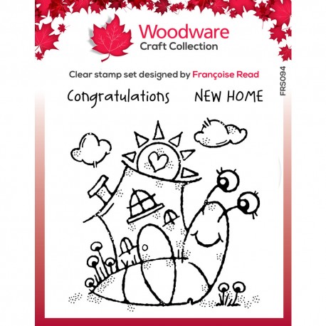 Tampon clear : Happy House Snail - Woodware Craft Collection - Creative Expression