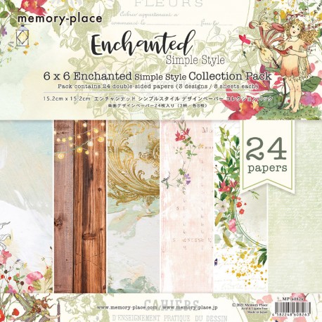 Pack papiers - Collection "Enchanted Simple Style" 6"x 6" -  Memory-place
