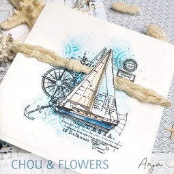 Tampon frise cling - Esprit Nautique - Collection "Nautique" - Chou & Flowers