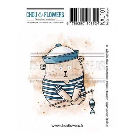 Tampon cling - Doudou marin - Collection "Nautique" - Chou & Flowers