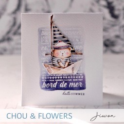 Tampon cling - Doudou marin - Collection "Nautique" - Chou & Flowers