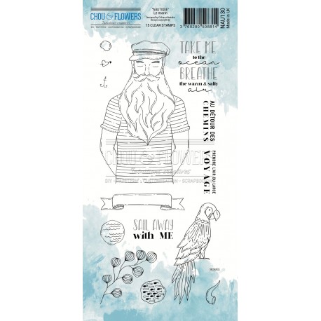 Tampon clear - Le marin - Collection "Nautique" - Chou & Flowers