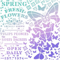 Spring Fesh Flowers - Stencils - Collection "Sparrow Hill" - Ciao Bella