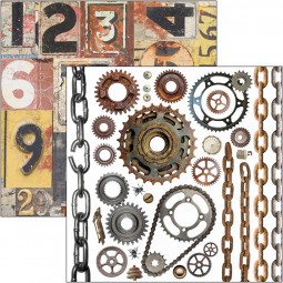 Pack papiers 15 x 15 cm - Collection "Engine Of The Future" - Ciao Bella