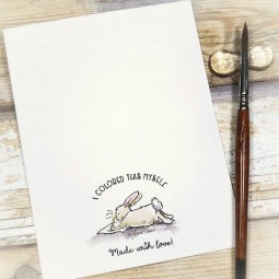Tampon clear :  Card Back Bunny - Colorado Craft