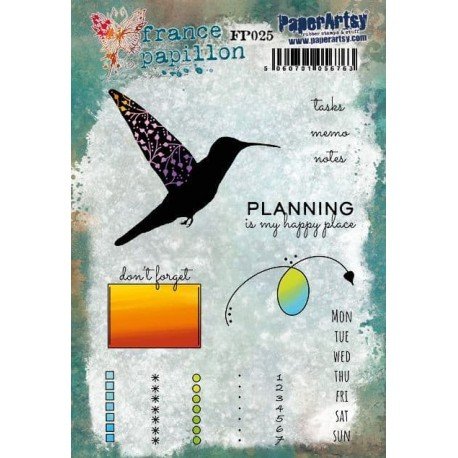 Tampon cling - Set 25 - Collection France Papillon - PaperArtsy
