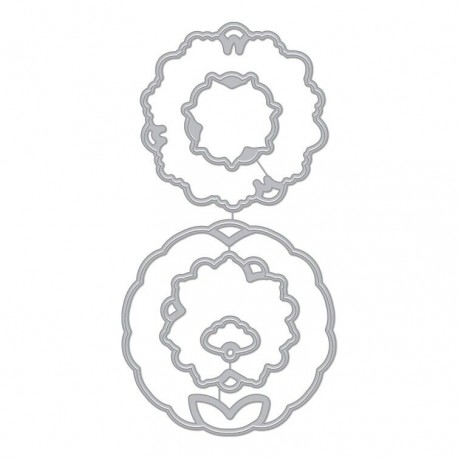 Floral Mandala frame cut - dies - matrice de découpe - Hero Arts