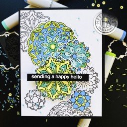 Floral Mandala frame cut - dies - matrice de découpe - Hero Arts