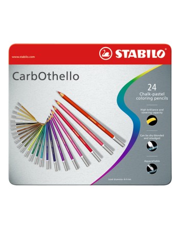 Carbothello - boite de 24 crayons craies - Stabilo
