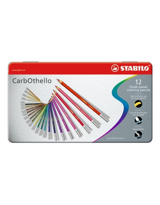 Carbothello - boite de 12 crayons craies - Stabilo